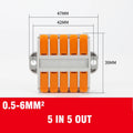 Wire Connector 2/3/4/5/6 Pin Universal Docking Fast Wiring Conductors Push-in Terminal Block Cable Splitter High Power Connector