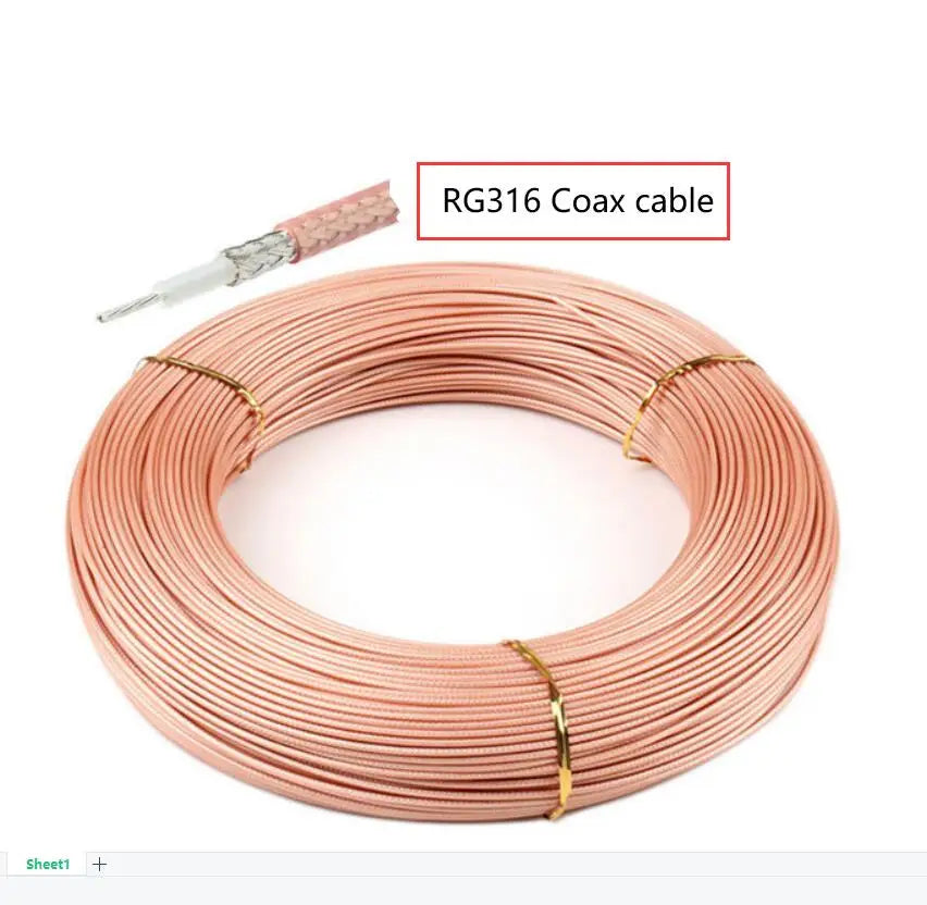 Factory Sales RF Coaxial Cable SMA to SMA Connector SMA Male to RP-SMA Male Jack RG316 Pigtail Cable 15cm