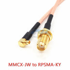 MMCX-J curved male to SMA-K-J female male RG316 line sma to mmcx extension cable