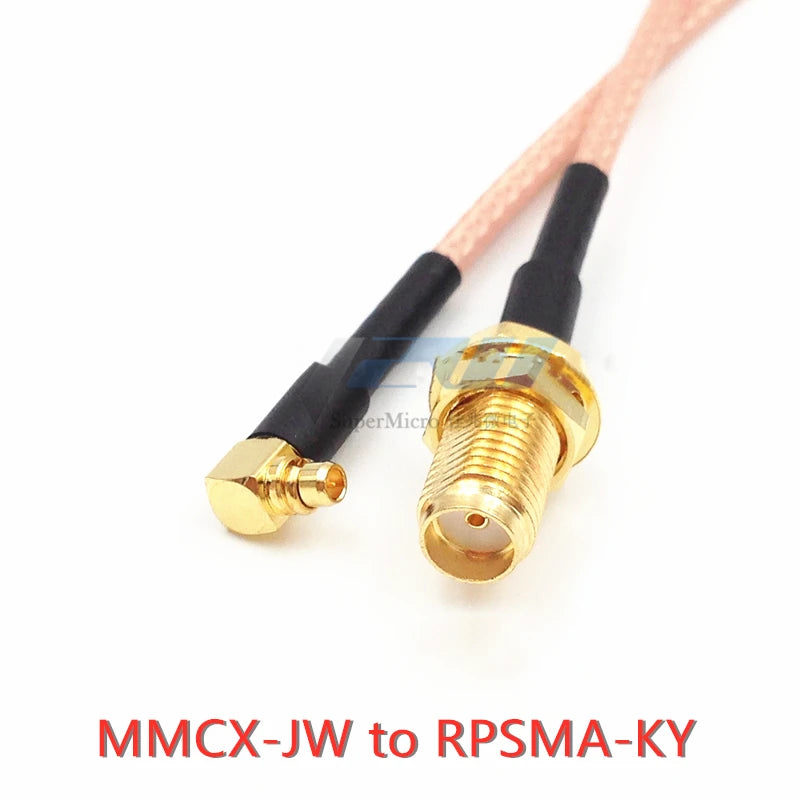 MMCX-J curved male to SMA-K-J female male RG316 line sma to mmcx extension cable