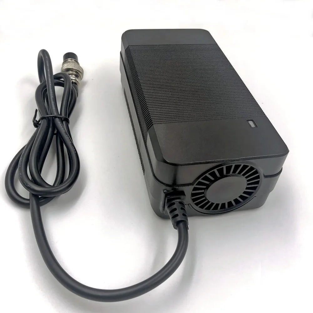 67.2V2.5A Fast Charger For 60V Wheelbarrow Harley Citycoco 16S 60V Lithium Battery GX16 Connector with Cooling Fan 100-240V
