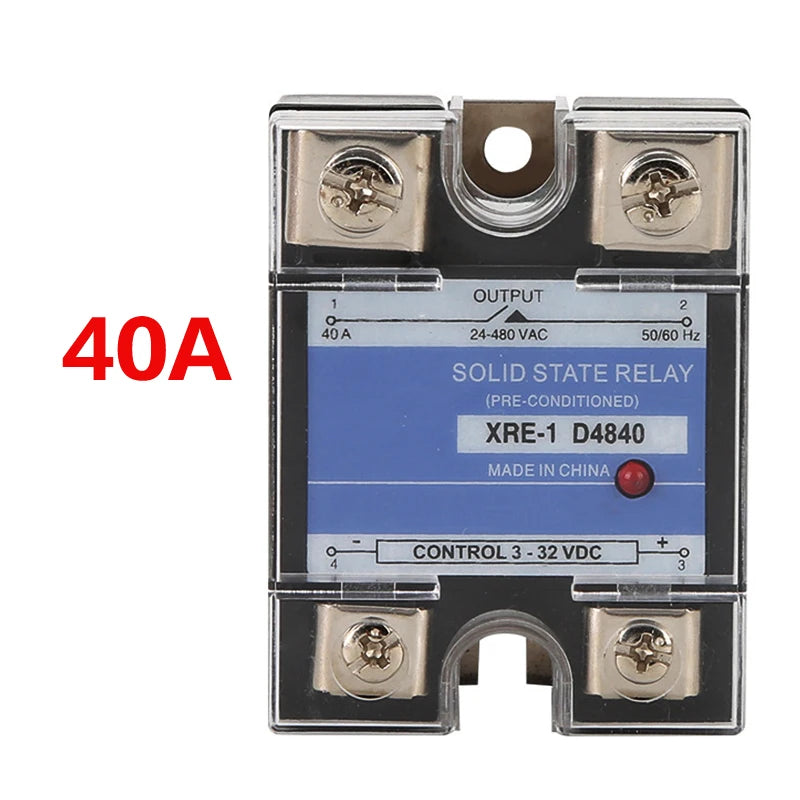 10A~150A Plastic Cover Solid State Relay DA DD AA Single Phase DC Control AC 220V Relay To 3-32VDC SSR-10DA 25DA 40DA