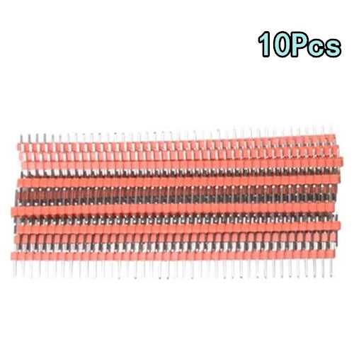 40 Pin 1x40 Single Row Male and Female 2.54 Breakable Pin Header PCB JST Connector Strip for Arduino Black