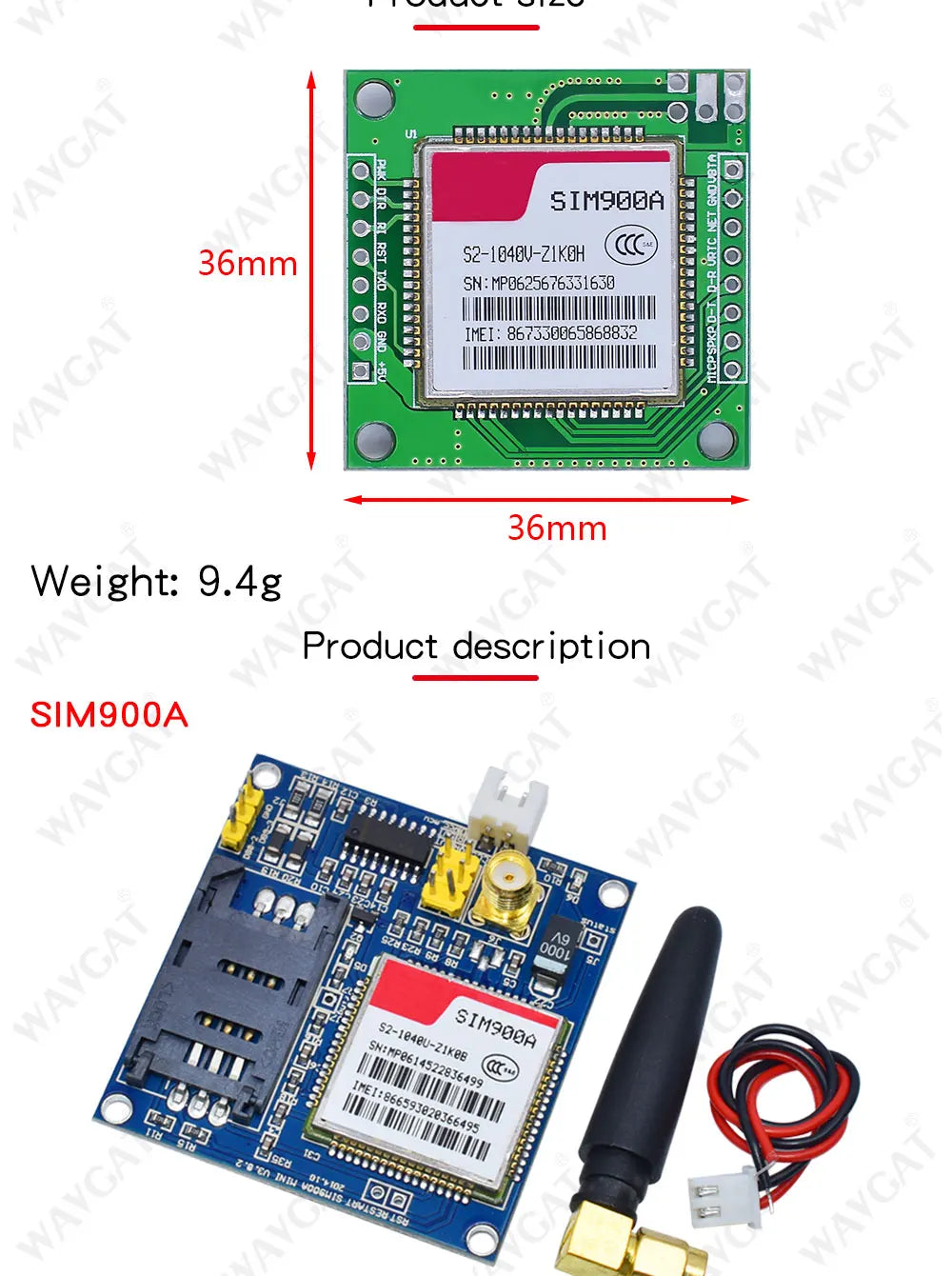 SIM900A SIM900 V4.0 Kit MINI Wireless Extension Module GSM GPRS Board Antenna Tested Worldwide Store for arduino