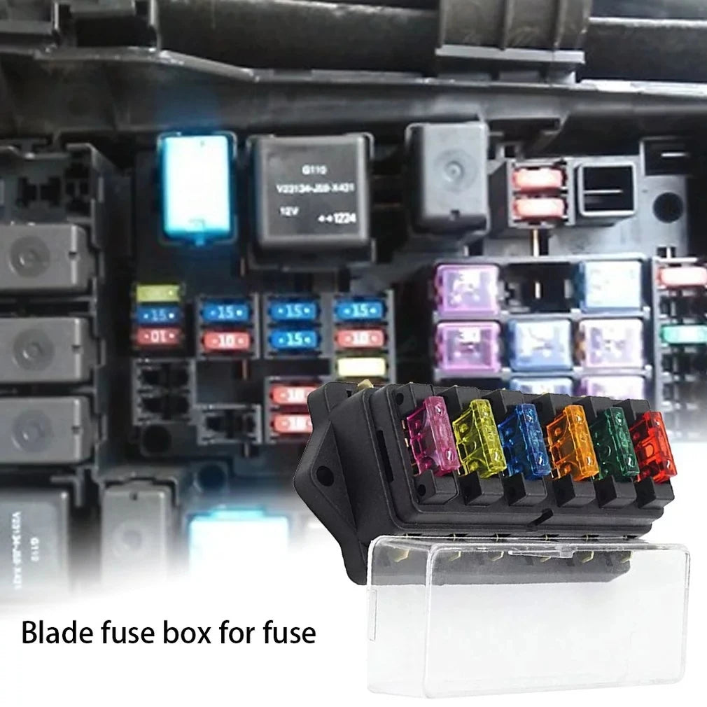 4/6/8/10/12 Way Car Fuse Holder Car Fuse Box Truck Auto Blade  with 4/6/8/10/12 Fuses for 12V 32V ATO Standard Circuit