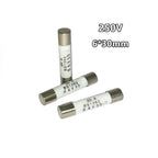 75pcs Ceramic Fuse 6mm x 30mm 0.5A 1A 2A 3A 4A 5A 6A 8A 10A 13A 15A 20A 25A 30A Fuse Assortment Kit 250V 6x30mm Insurance Tube
