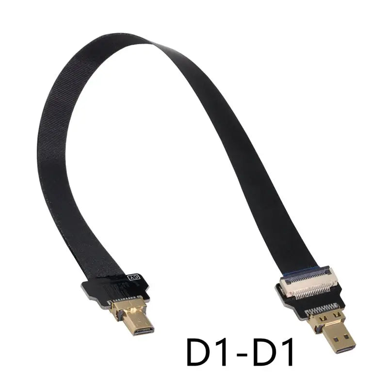 FPV Micro Mini HDMI-compat 90 Degree Connector FPC Flexible Flat HD Ribbon Cable FFC Pitch 20pin For Drone Gopro DSLR Gimbal Kit