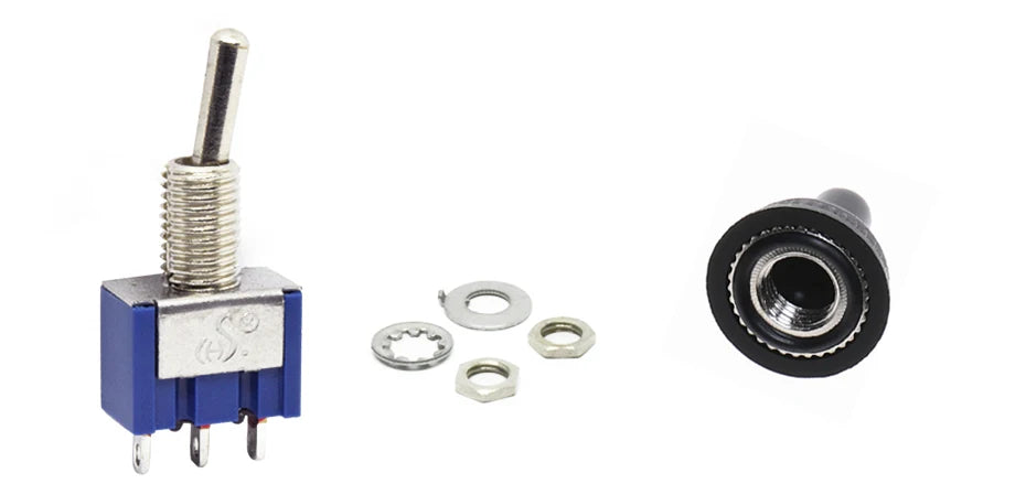 5pcs 10pcs MTS-102 103 MTS-202 203 Toggle Switch 6A 125VAC on on SPDT 6mm Mini Switch DPDT on off on Waterproof Cap
