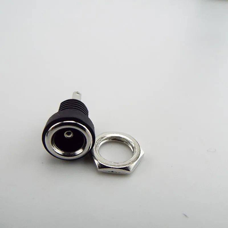 DC022B 5.5 X 2.1mm DC Power Jack Supply Socket Connector DC Female 2 Terminal 2 Pin Panel Mount Connector Plug Adapter 5.5*2.5