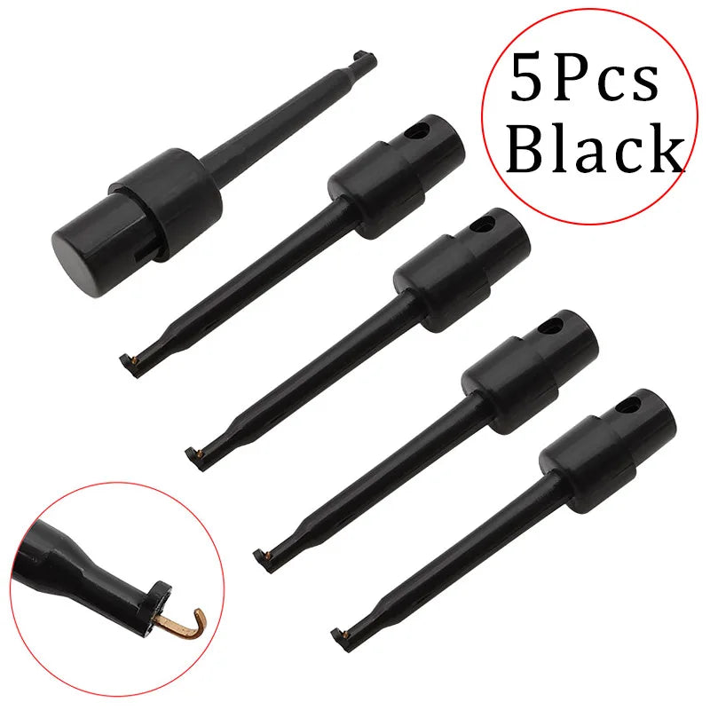 5Pcs 58mm Single Test Hook Clip Alligator Clips Test Probes Clamp For Electronic Testing Multimeter IC Grabber Probe Hooks