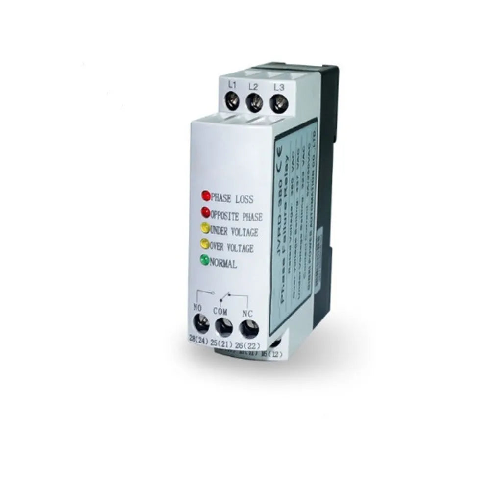 JVRD Phase Failure Protection Relay 3 Phase Voltage Monitoring Relay 220V 380V 440V 460V 480V AC 50/60Hz