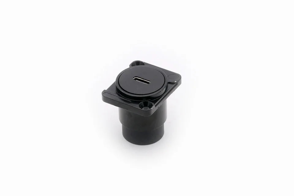 Waterproof D Type Chassis Connector,Type C Female to Female USB-C Converter Adapter Type-C Panel Mount DIY Jack with Dust Cover