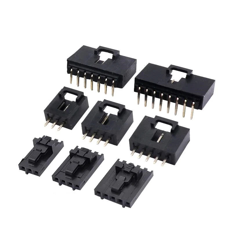 10/5sets MX2.54mm Dupont Connector 2/3/4/5/6 Pin Single Row Straight & Right Angle Pin Header Housing Crimp Terminal with Buckle