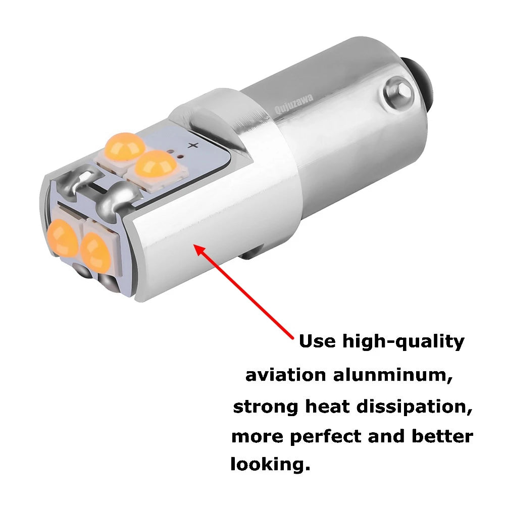 2PCS T11 233 H6W T4W BA9S BAX9S BAY9S LED Car Interior Reading Dome Lamp Auto Tail Side Bulb Parking Light License Plate Bulb