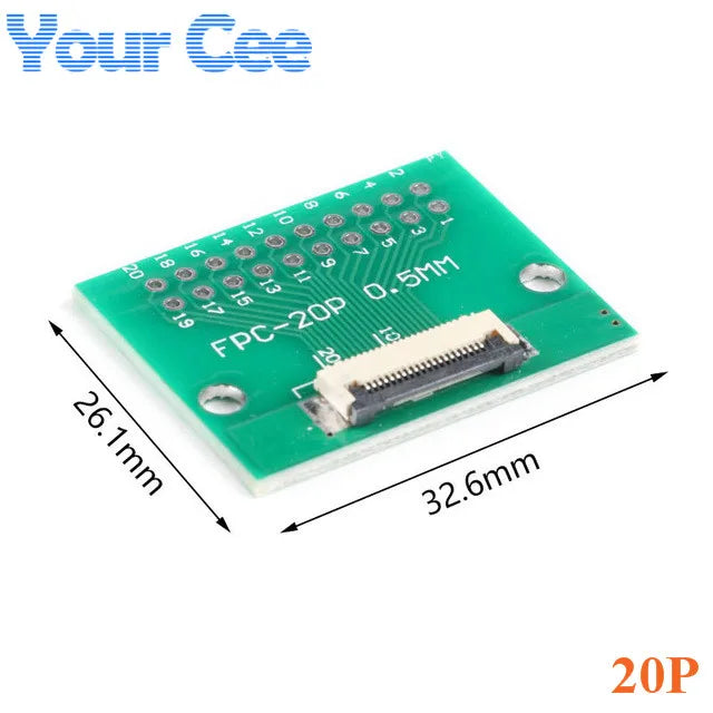 FPC/FFC Flat Cable Adapter Plate 0.5mm 6P/8P/10P/12P/20P/24P/26P/30P/34P/40P DIP Pin Board Pitch Converter Board PCB