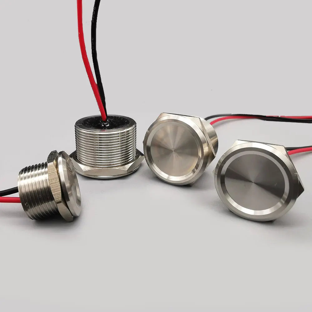 Stainless Steel Waterproof Piezo Touch Switches 16mm 19mm 22mm 25mm Normal Open Capacitive Momentary Push Button