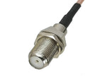 Cable F TV female bulkhead to SMA male plug straight Connector Crimp RG316 RF Coxial Jumper pigtail 4inch~10M