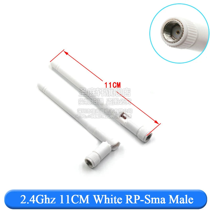 2PCS 2.4Ghz 3dbi  WIFI Antenna 2.4G RP SMA Male Universal Antennas Amplifier WLAN Router Antenne Booster 2400-2500mhz
