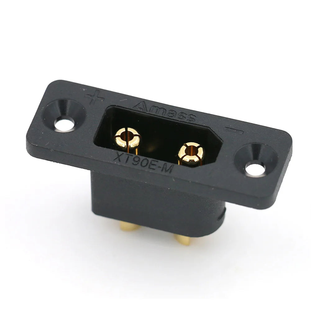 AMASS Black XT90E-M Battery Connection Plug Gold-Plated Male Connector DIY Connecting Parts for XT90 RC Aircraft Drone FPV