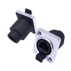 RJ45 Waterproof Connector Plug D Type Panel Mount Socket IP65 Ethernet Connectors