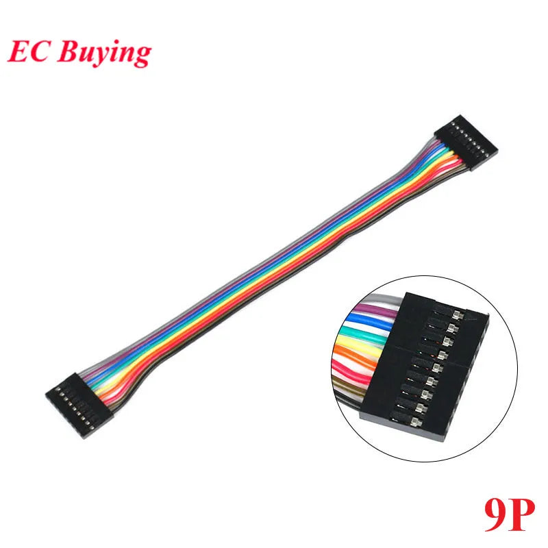Dupont Line 20cm 2.54mm Female to Female 2P/3P/4P/5P/6P/7P/8P/9P/10P/12P/20P Color Breadboard Cable Jump Wire Jumper For Arduino