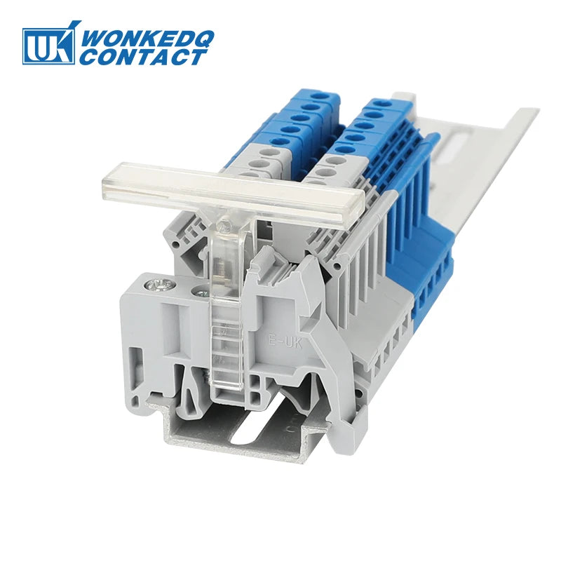 PT10-PE Push-in Ground Feed Through Din Rail Terminal Block 10mm² Protective Earth Plug Wire Electrical Connector PT 10-PE