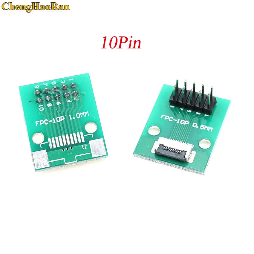 1pcs 4P-- 50P 0.5mm Pitch Connector SMT Adapter to 2.54mm 1.00 Inch Hole FPC FFC Cable Welded Board + Double Row Straight Pin