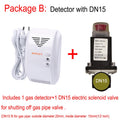 KONLEN LPG Natural Gas Leakage Detector Wireless 433Mhz Sensor With Solenoid Valve