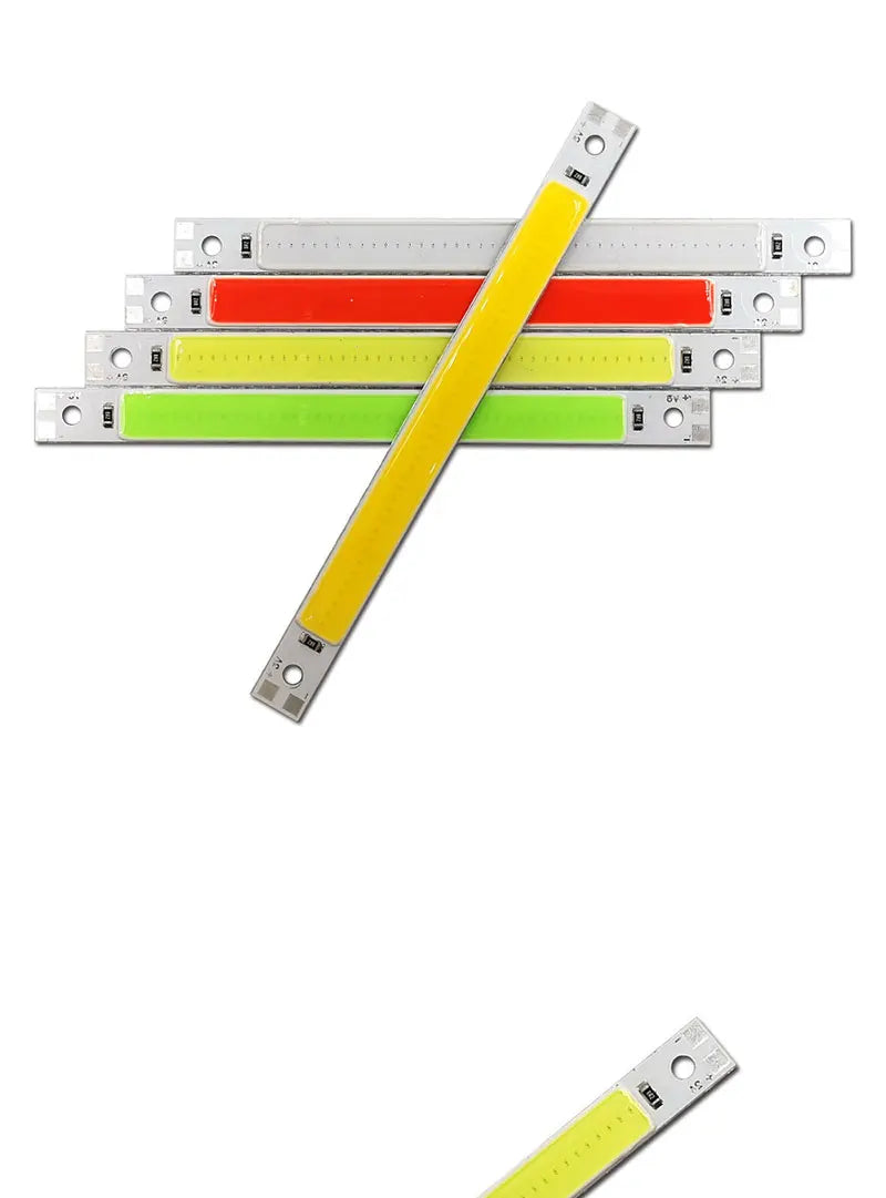 Dropshipping 120x10mm 3V 5V LED Bulb COB Strip Chip On Board  Warm Cold White Blue Red Green 5W LED Lights for COB Work Lamps