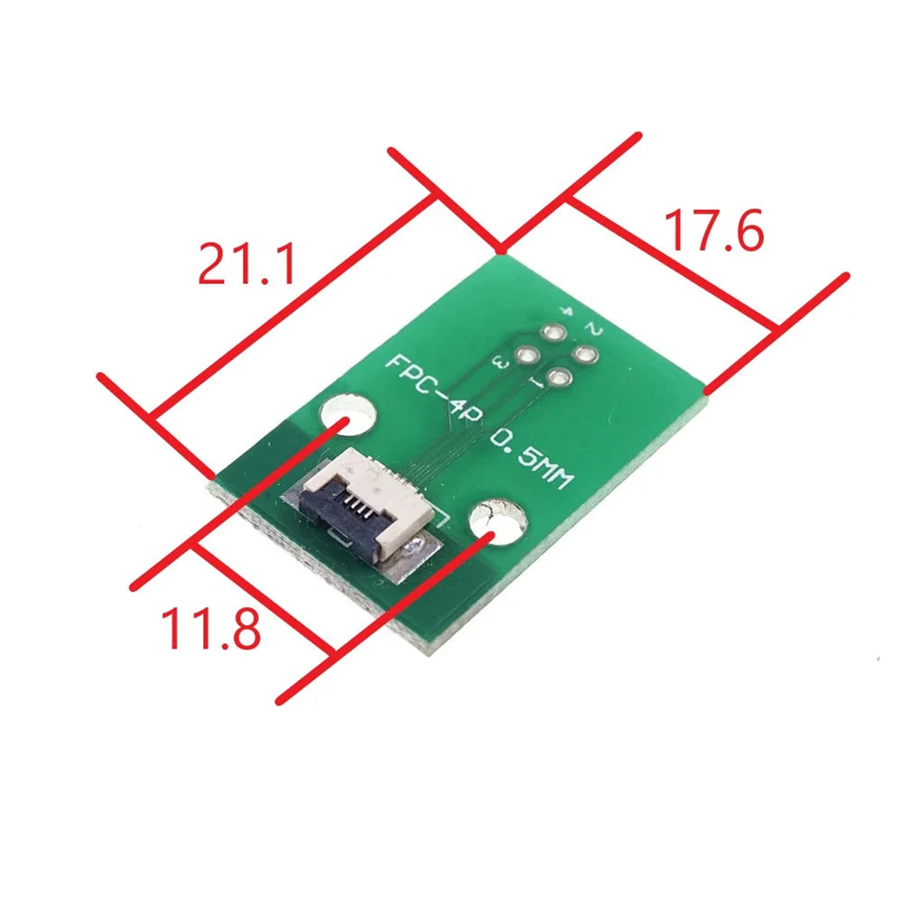 2 Pcs FPC FFC Cable 4 6 8 10 12 15 20 24 30 40 50 60 PIN 0.5 Mm Cable PCB Adapter to 2.54 Mm 1 Inch Pitch Through Hole PCB