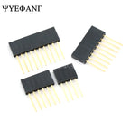 10Pcs 2.54mm Single Row Stackable Long Legs Female Header Connector 2/3/4/6/8/10/15 Pin for Arduino Shield PCB