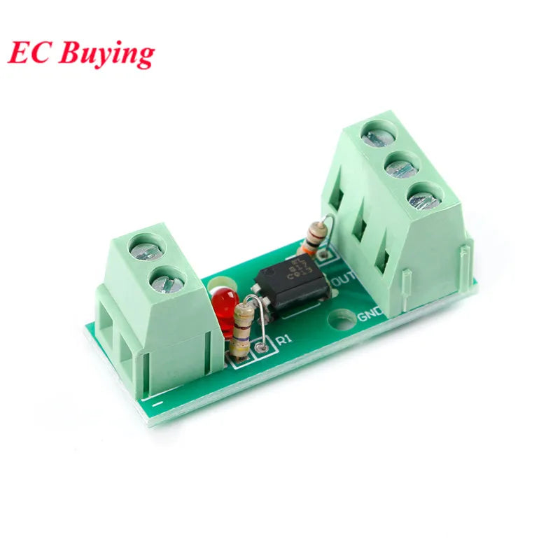 20Pc/1pc 1 Channel Way Optocoupler Isolation Module PC817 3V-5V 12V 24V Photoelectric Isolator Rail Holder PLC Drive Motor Board