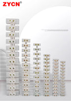 12 Position Barrier Screw X3-1012 Nylon Plastic Terminal Block 20A Transparent White Copper 380V Wire Connector Dual Row