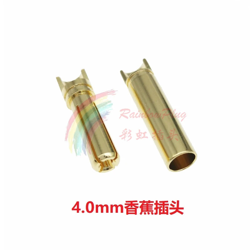 Amass Bullet Banana Plug Connector 3.5mm 4mm 5.5mm 6mm 6.5mm 8mm Male Or Female for RC Motor ESC Battery Part Gold PlatedARE4