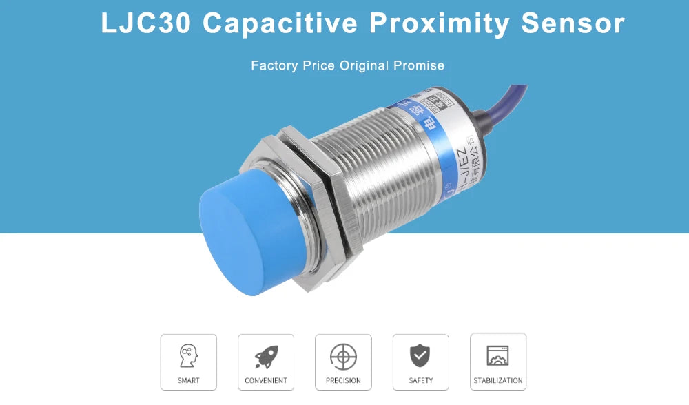 Capacitive Proximity Switch CM30 LJC30 detection 0-15mm DC6-36V AC90-250V NPN PNP NO NC NO+NC long distance metal sensor switch