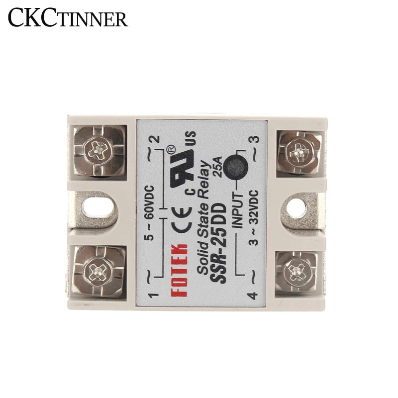 SSR -10DD 25DD 40DD DC Control DC SSR White Shell Single Phase Solid State Relay 5~60VDC TO 3~32VDC