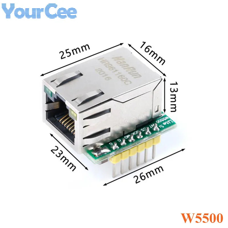 2pcs/1pc W5500 USR-ES1 SPI to LAN Ethernet Converter Board Module TCP IP 51 STM32 Microcontroller WIZ820io RC5 W5100 For Arduino