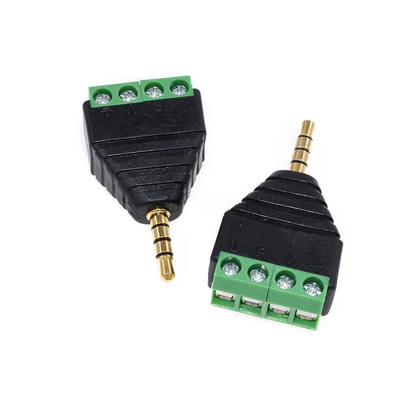 Earphone Audio Jack 3.5mm Connector Stereo Adapter 3.5mm RCA Audio Mono Channel Plug to Screw Terminal Audio Mono Channel Plug