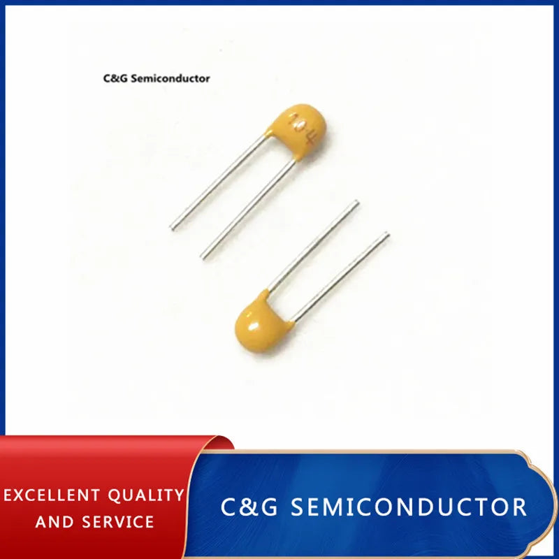 100pcs Multilayer Ceramic Capacitor X7R 100nF 0.1uF 104 50V 2.54mm 10%