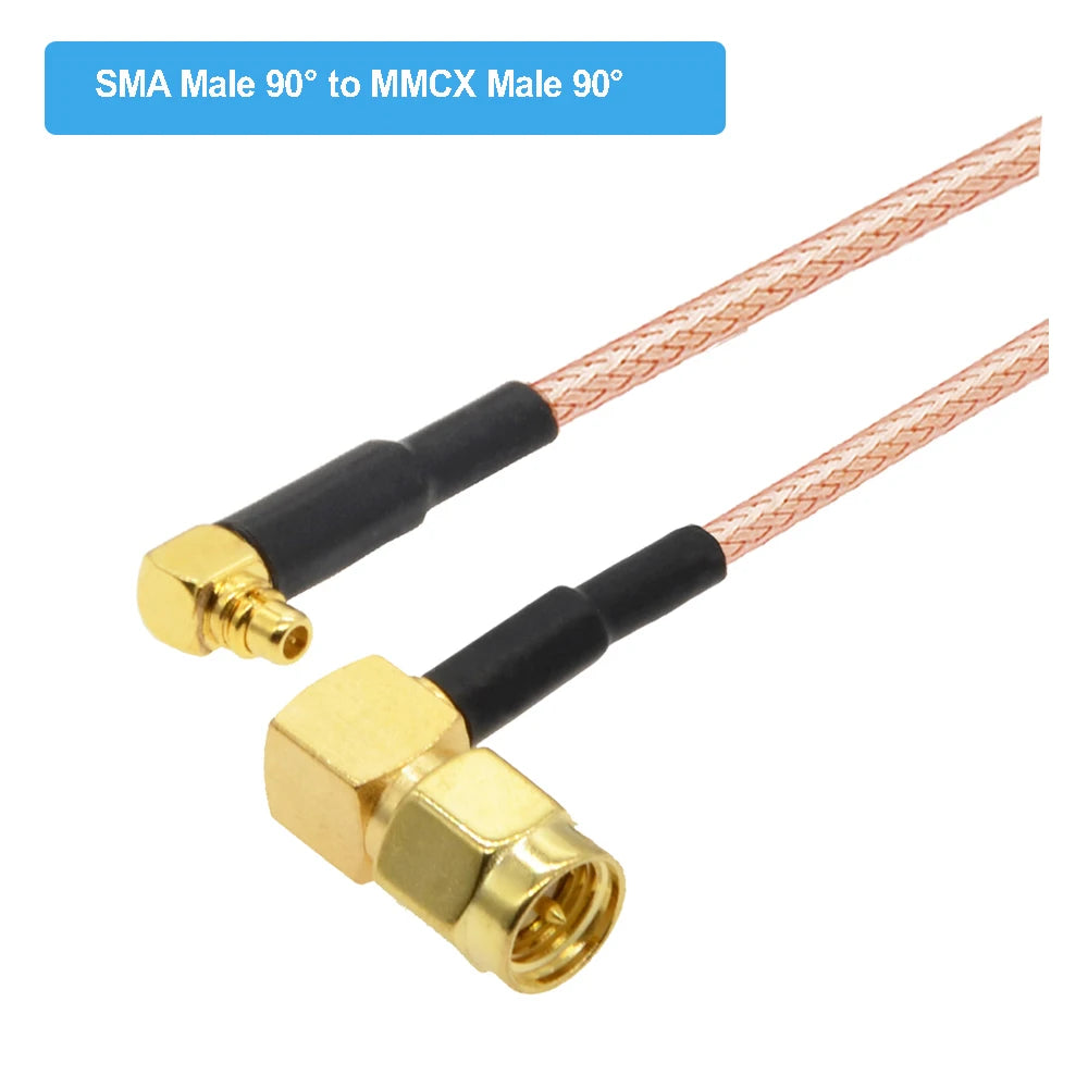 10PCS SMA Female Jack Bulkhead to MMCX Male Straight PLUG RG316 Pigtail RF Coaxial Cable MMCX to SMA Adapter Extension Cable
