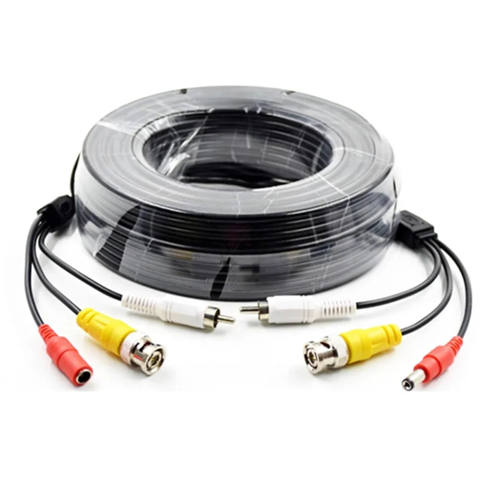 5-50M BNC+RCA+DC Connector 3 in 1 CCTV Outdoor Cable Coaxial Audio Video Power Cable For DVR System Security Surveillance Camera