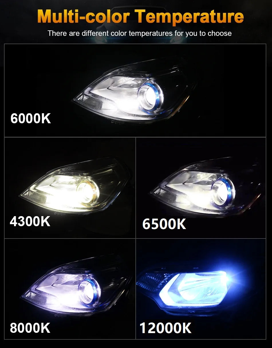 2Pcs LED H11 H8 Led Bulb Car Fog Light H4 Led Bulb H7 H9 H10 H1 9005 HB3 9006 HB4 6000K Lights 12000Lm Auto Fog Lamp 3000K