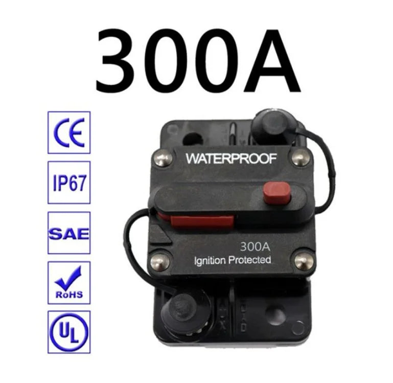 Brand 30A 40A 50A 60A 70A 80A 100A 120A 150A 200A 250A 300A AMP Circuit Breaker Fuse Reset 12-48V DC Car Boat Auto Waterproof