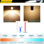 10X BA9S T4W BAX9S BAY9S BAW9S LED Lights Bulb For Auto Interior Dome Map Reading Light Side Marker Lamp Warm White 6V 12V 24V