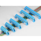 4P/6P/8P/10P/12P Copper Bridge Type Rail Terminal Blue Zero Line Screws Row Connection Electrical Terminal Block Strip