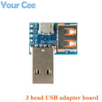 5pcs/1pc USB To DIP Adapter Pin Board Micro / Mini / Port USB Male and Female Head 2.0/3.0/3.1 Type-C to DIP Converter Plate