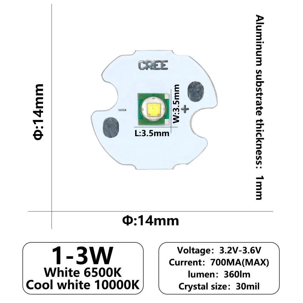 LED 3535 5050 1-3W 5-6W 10W 18W LED Light Emitter Diode For LED Flashlight Lamp Bead White 6500K 10000K