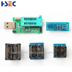 New ch341a bios usb programmer sop8 test clip soic8 sop16 1.8V adapter w25q64 mx25l6405 mx25l6405d 24 25 usb eeprom programmer