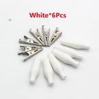 6Pcs Alligator Clips Electrical DIY Test Leads Alligator Double-ended Crocodile Clips Roach Clip Test Jumper Wire 28mm