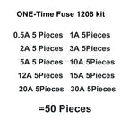 A One Time Positive Disconnect SMD Restore Fast Acting Fuse 1206 3216 0.5A 1A 2A 2.5A 3A 4A 5A 6A 7A 8A 10A 12A 15A 20A 30A KIT